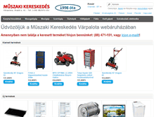 Tablet Screenshot of muszaki-kereskedes.hu